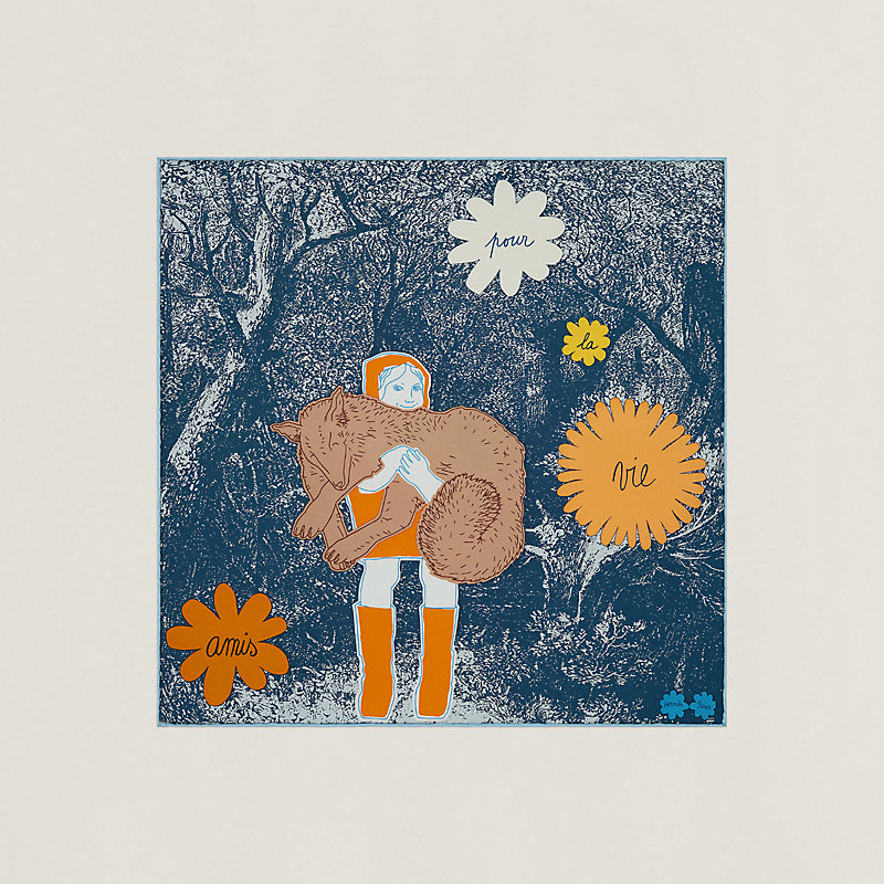 Amis pour la Vie scarf 45 | Hermès Singapore